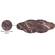 Meridian Furniture Rimini Cherry Clover Shaped Marble Tray