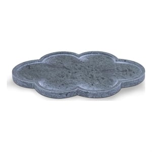 Meridian Furniture Rimini Green Clover Shaped Marble Tray