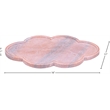 Meridian Furniture Rimini Pink Clover Shaped Marble Tray