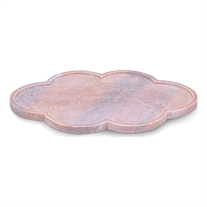 Meridian Furniture Rimini Pink Clover Shaped Marble Tray
