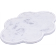 Meridian Furniture Rimini White Clover Shaped Marble Tray