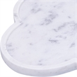 Meridian Furniture Rimini White Clover Shaped Marble Tray