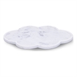 Meridian Furniture Rimini White Clover Shaped Marble Tray