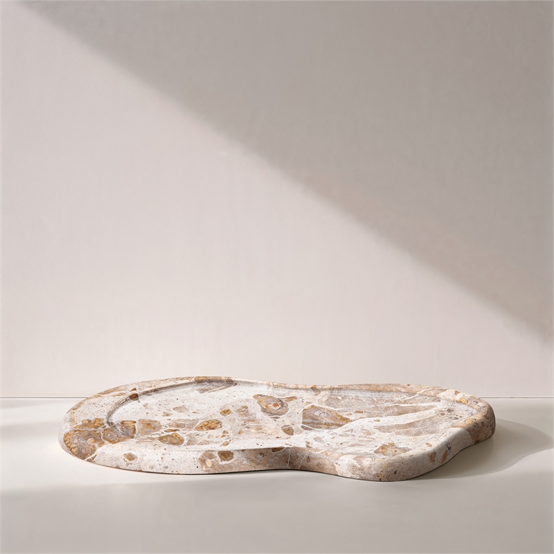 Meridian Furniture Arezzo Beige Marble Tray