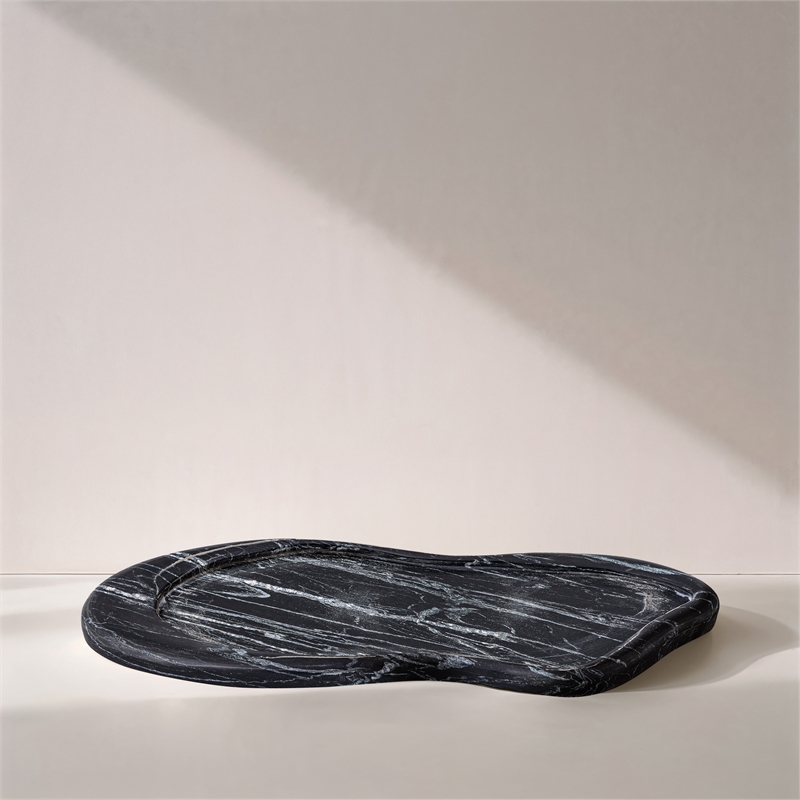 Meridian Furniture Arezzo Black Marble Tray