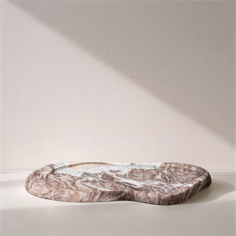 Meridian Furniture Arezzo Brown Marble Tray