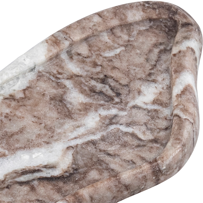 Meridian Furniture Arezzo Brown Marble Tray