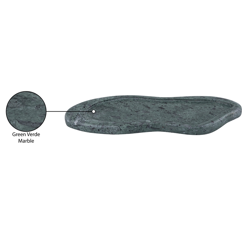 Meridian Furniture Arezzo Green Marble Tray