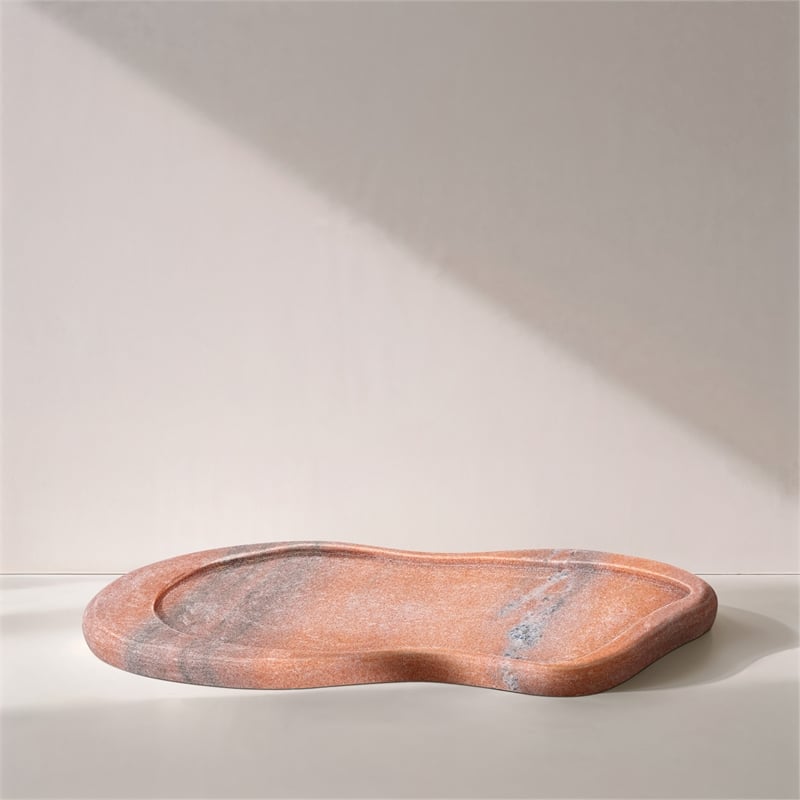 Meridian Furniture Arezzo Pink Marble Tray