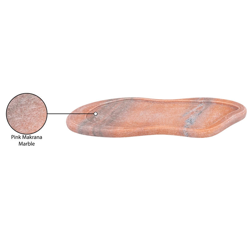 Meridian Furniture Arezzo Pink Marble Tray