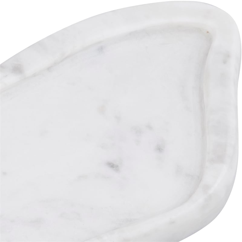 Meridian Furniture Arezzo White Marble Tray