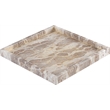 Meridian Furniture Barletta Beige Square Marble Tray
