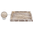 Meridian Furniture Barletta Beige Square Marble Tray