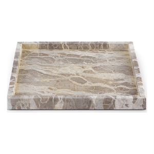 Meridian Furniture Barletta Beige Square Marble Tray