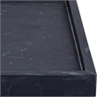 Meridian Furniture Barletta Black Square Marble Tray