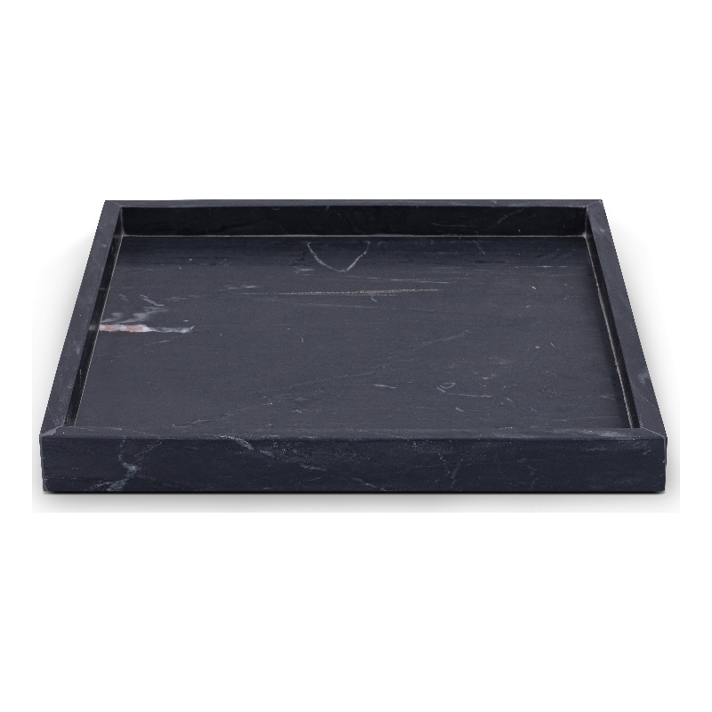 Meridian Furniture Barletta Black Square Marble Tray