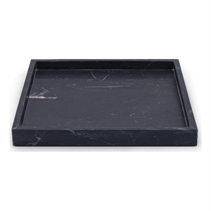 Meridian Furniture Barletta Black Square Marble Tray