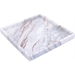 Meridian Furniture Barletta Brown Square Marble Tray