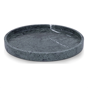 Meridian Furniture Barletta Green Round Marble Tray