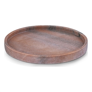 Meridian Furniture Barletta Pink Round Marble Tray