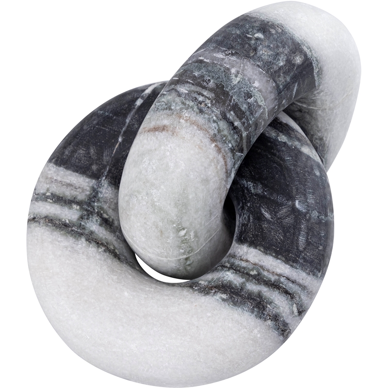 Meridian Furniture Knot Panda Marble Decorative Knot