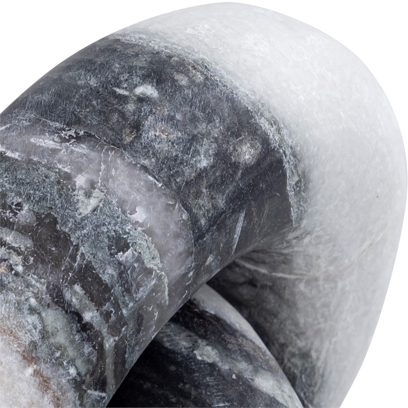 Meridian Furniture Knot Panda Marble Decorative Knot