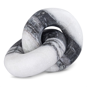 Meridian Furniture Knot Panda Marble Decorative Knot