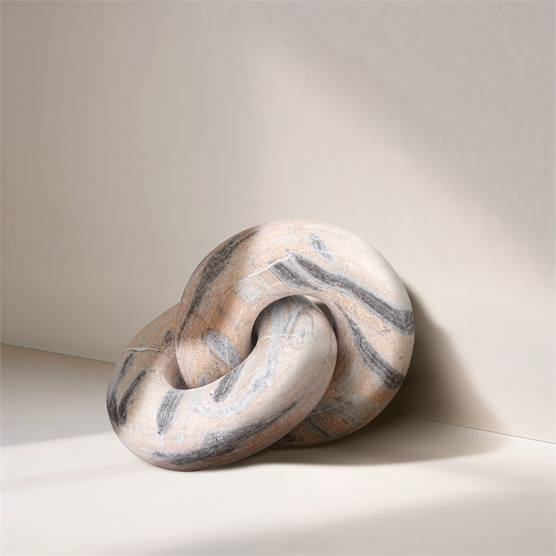 Meridian Furniture Knot Pink Marble Decorative Knot