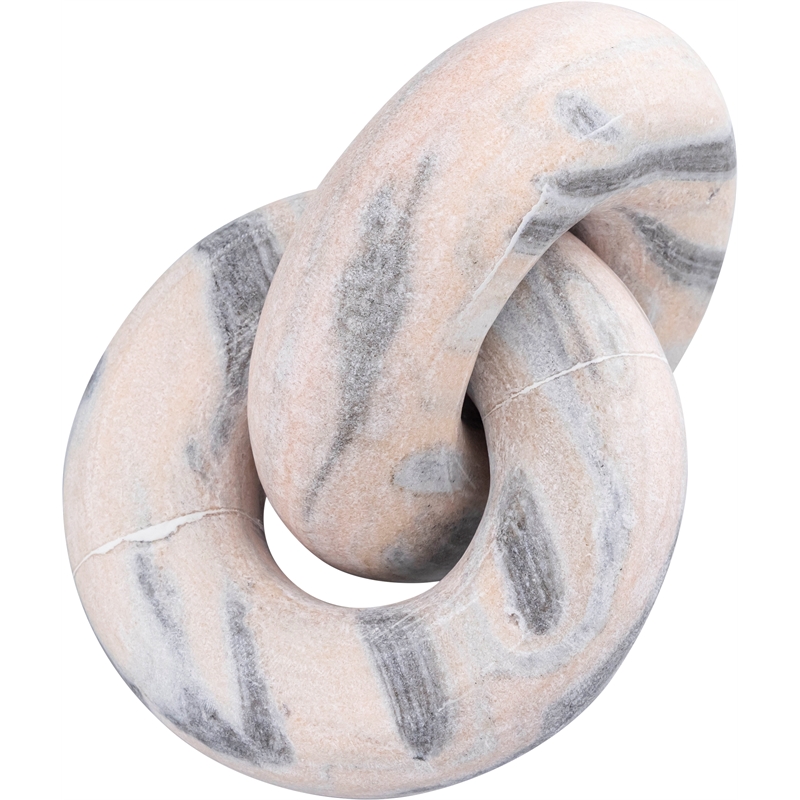 Meridian Furniture Knot Pink Marble Decorative Knot