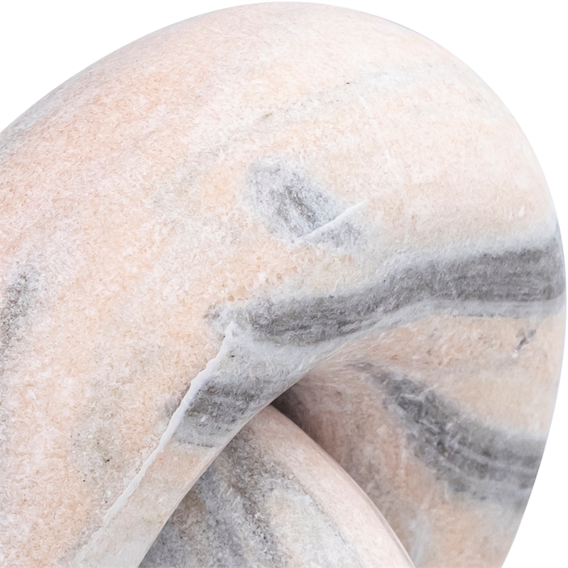 Meridian Furniture Knot Pink Marble Decorative Knot