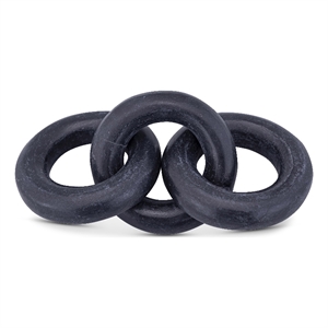 Meridian Furniture Rings Black Marble Decorative Chain Links