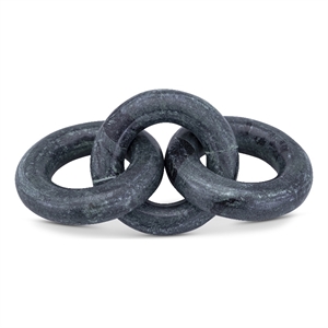 Meridian Furniture Rings Green Marble Decorative Chain Links