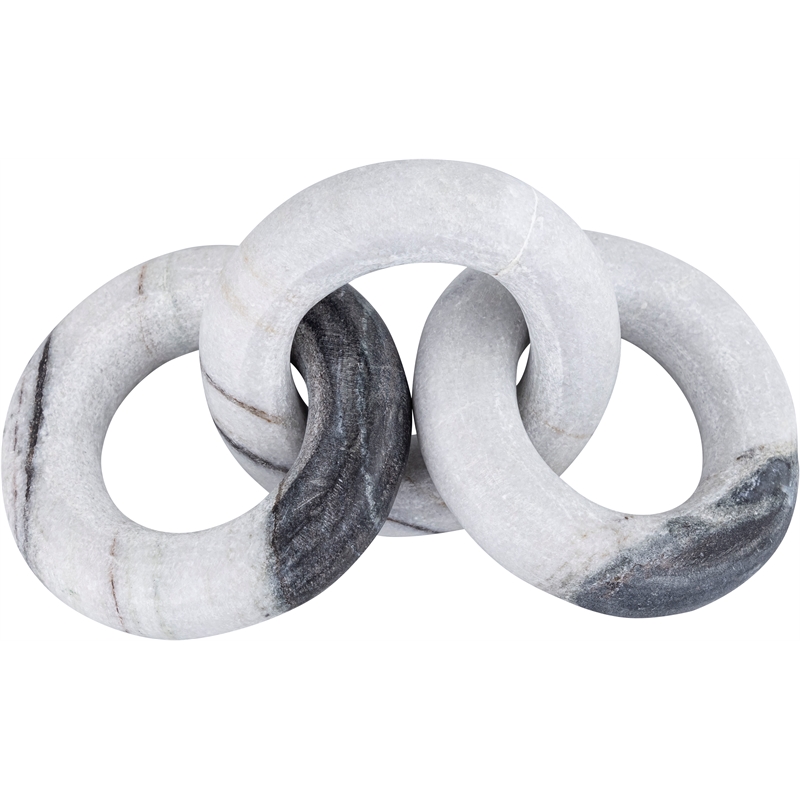 Meridian Furniture Rings Panda Marble Decorative Chain Links