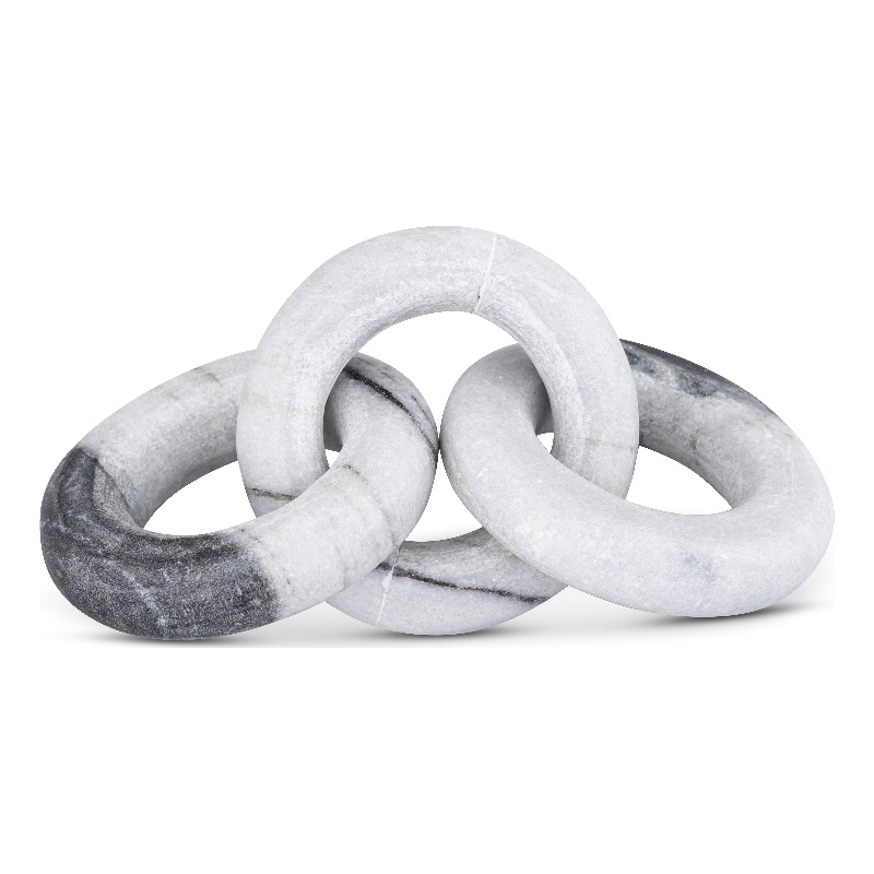 Meridian Furniture Rings Panda Marble Decorative Chain Links