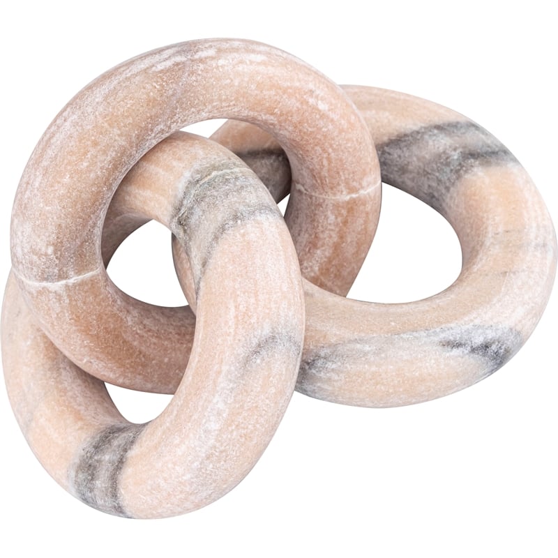 Meridian Furniture Rings Pink Marble Decorative Chain Links