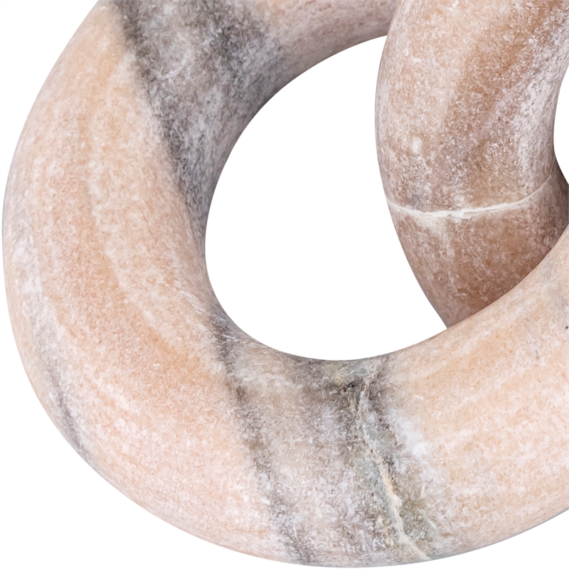 Meridian Furniture Rings Pink Marble Decorative Chain Links