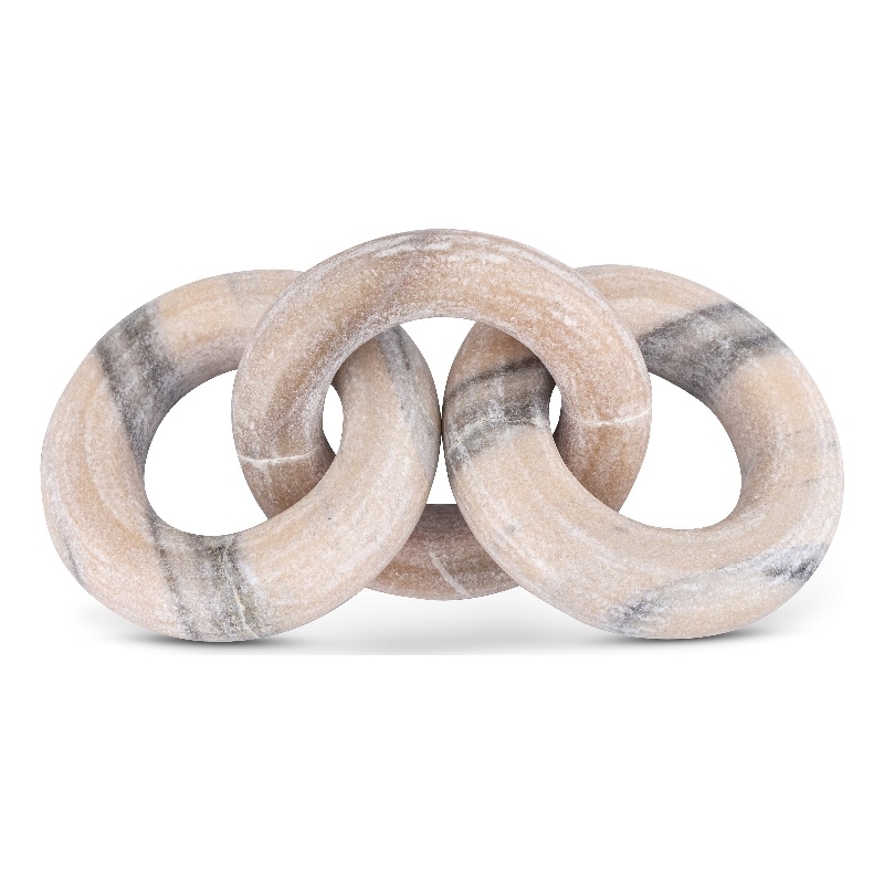 Meridian Furniture Rings Pink Marble Decorative Chain Links