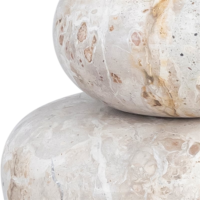 Meridian Furniture Pumpkin Beige Marble 3pc. Decorative Object