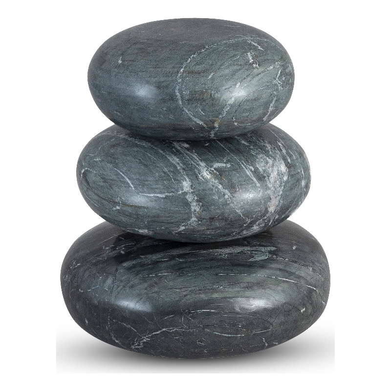 Meridian Furniture Pumpkin Black Marble 3pc. Decorative Object