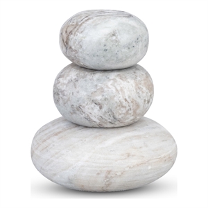 Meridian Furniture Pumpkin Brown Marble 3pc. Decorative Object