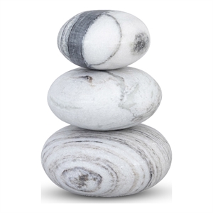 Meridian Furniture Pumpkin Panda Marble 3pc. Decorative Object
