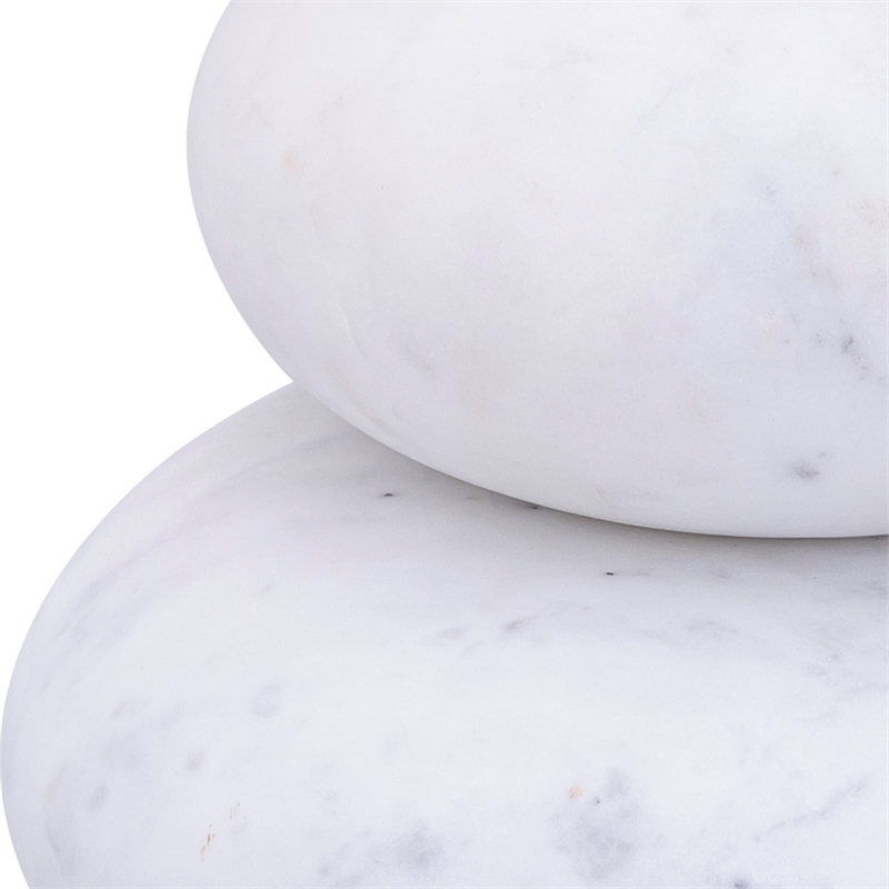 Meridian Furniture Pumpkin White Marble 3pc. Decorative Object