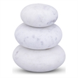 Meridian Furniture Pumpkin White Marble 3pc. Decorative Object
