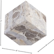 Meridian Furniture Block Beige Marble Decorative Cube