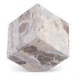 Meridian Furniture Block Beige Marble Decorative Cube