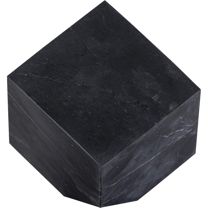 Meridian Furniture Block Black Marble Decorative Cube