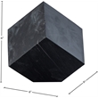 Meridian Furniture Block Black Marble Decorative Cube