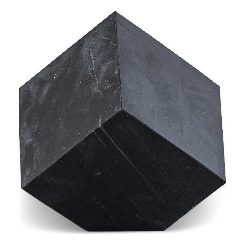 Meridian Furniture Block Black Marble Decorative Cube