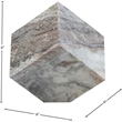 Meridian Furniture Block Brown Marble Decorative Cube