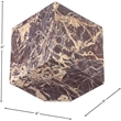 Meridian Furniture Block Cherry Marble Decorative Cube